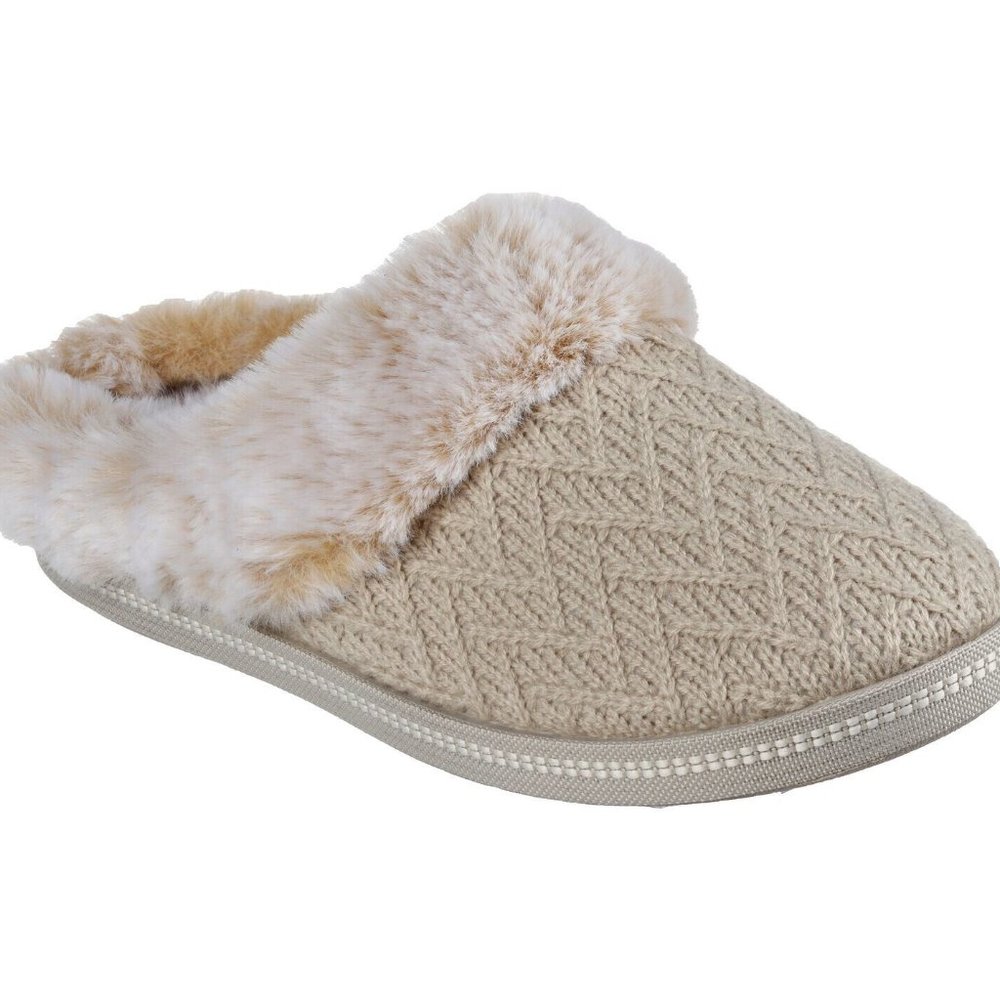 Skechers COZY CAMPFIRE-HOME ESSENTIAL Womens 167225/NAT Vegan Slippers -Size 6.5